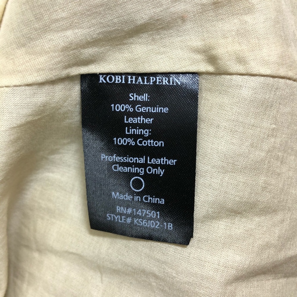 Kobi Halperin Colette Leather Whipstitch Wrap Jacket M - Picture 9 of 13